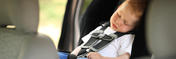 Boy in Car Seat
